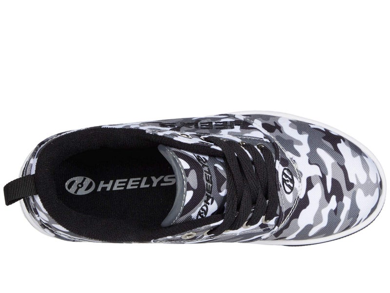 HEELYS حذاء التزلج HEELYS Pro 20 Prints للبالغين والأطفال الصغار والكبار - بطانة ميكروفايبر قابلة للتنفس، وسادة قدم مبطنة، وأحذية تدوم طويلاً لون فحم/رمادي/تمويه 1 للأطفال الصغار M - Image 2